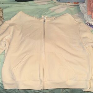 Auden Off-White Zip-Up Hoodie